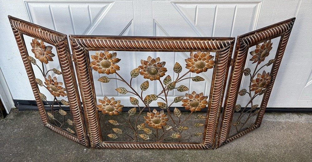 Sunflower Fire Place Screen Heavy Duty Metal