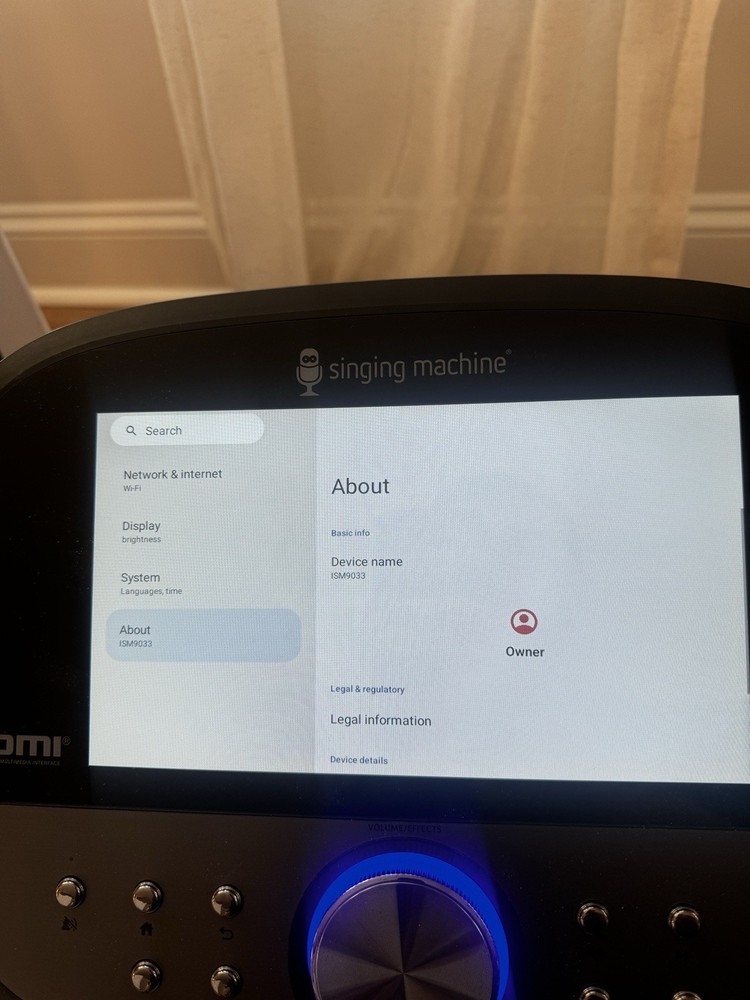 SINGING MACHINE ISM9033 WIFI TOUCHSCREEN KARAOKE SYSTEM TESTED