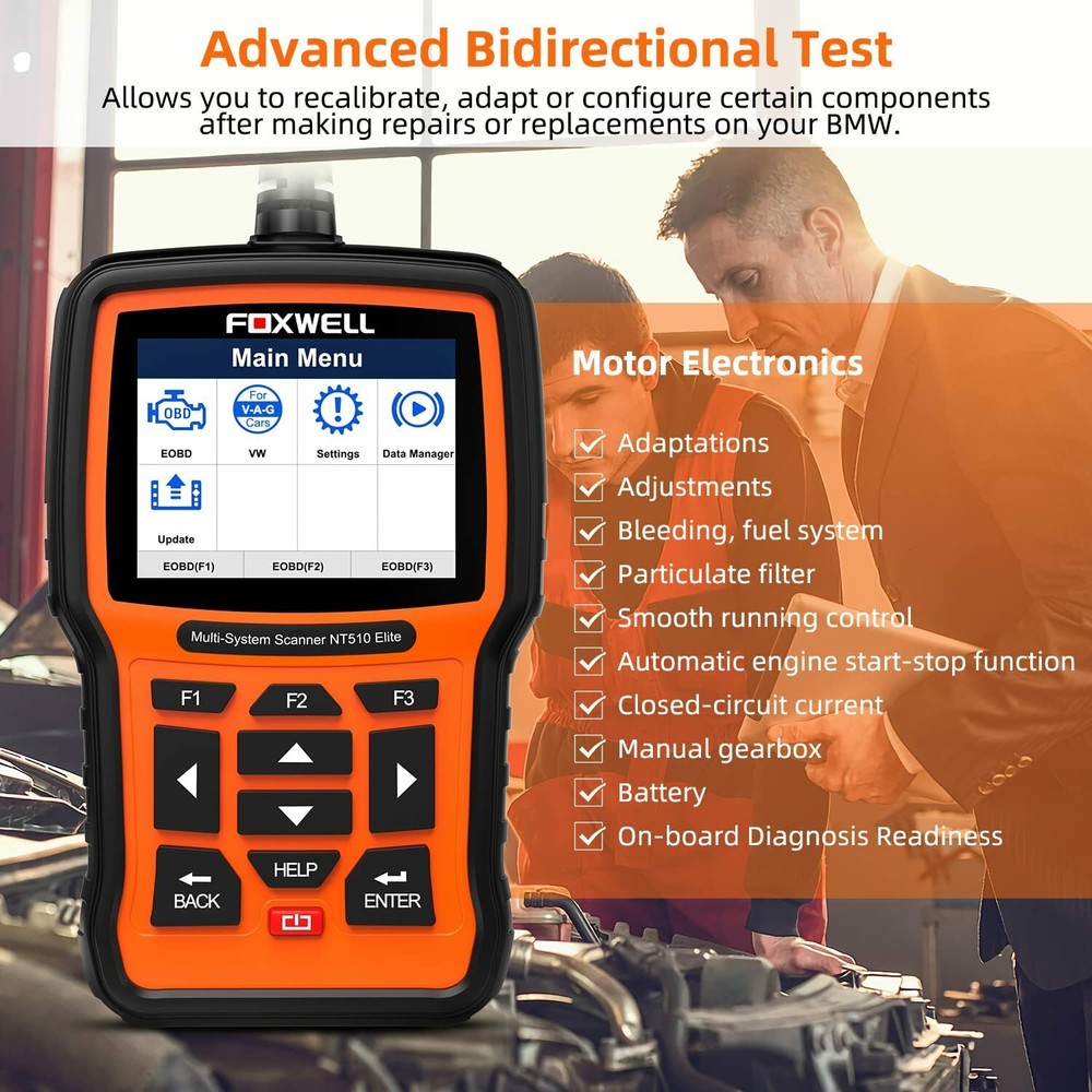 FOXWELL OBD2 Scanner Fit For BMW All System ABS Oil Active Test Diagnostic Tool
