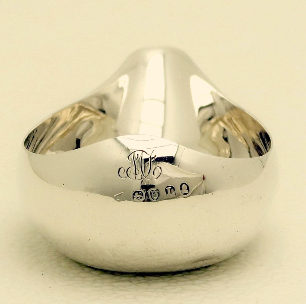 English Sterling Silver Pap-boat Date-marked 1806 MF Script monogram