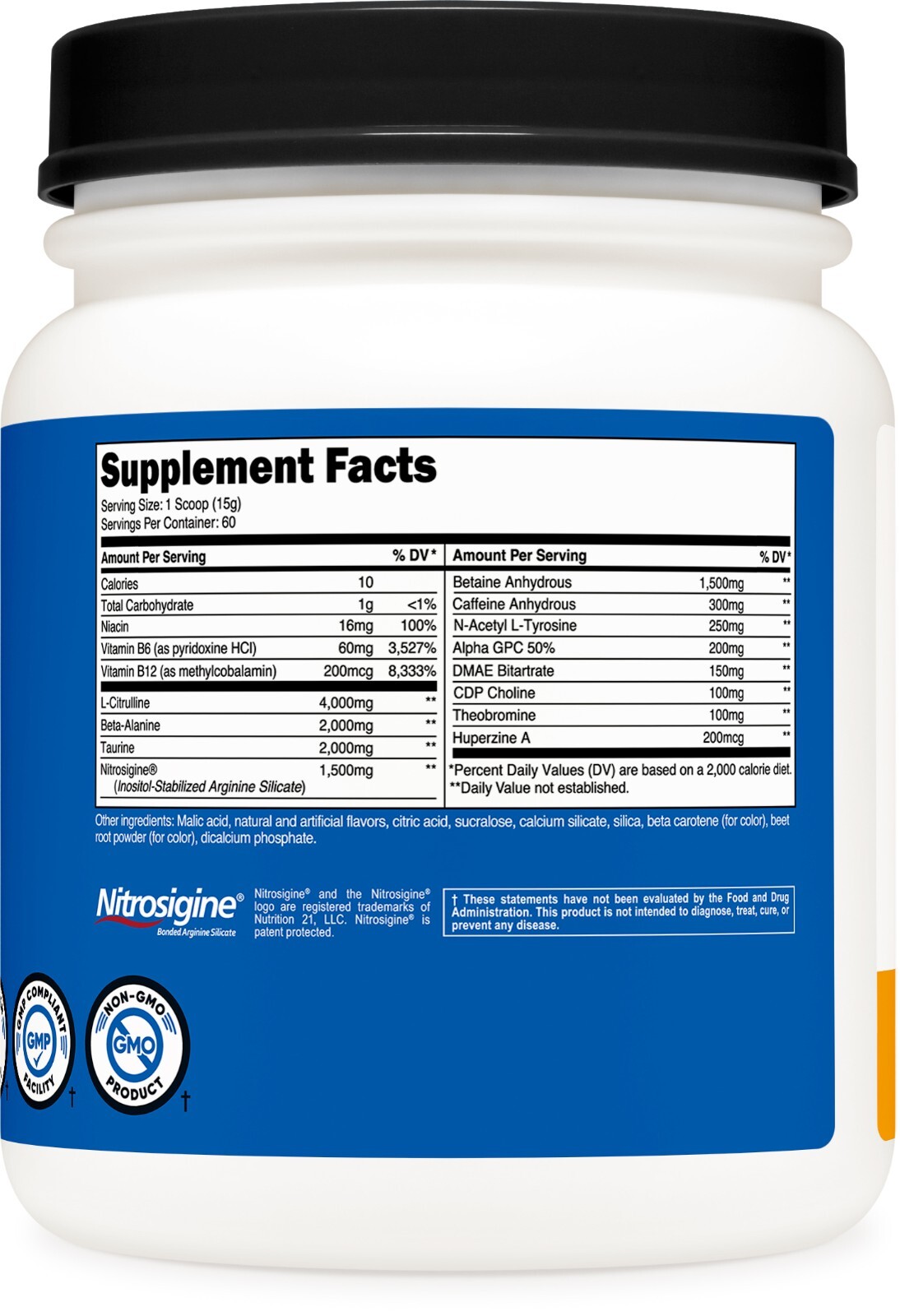 Nutricost Pre-X, Xtreme PreWorkout Powder Complex, Peach Mango, 60 Servings