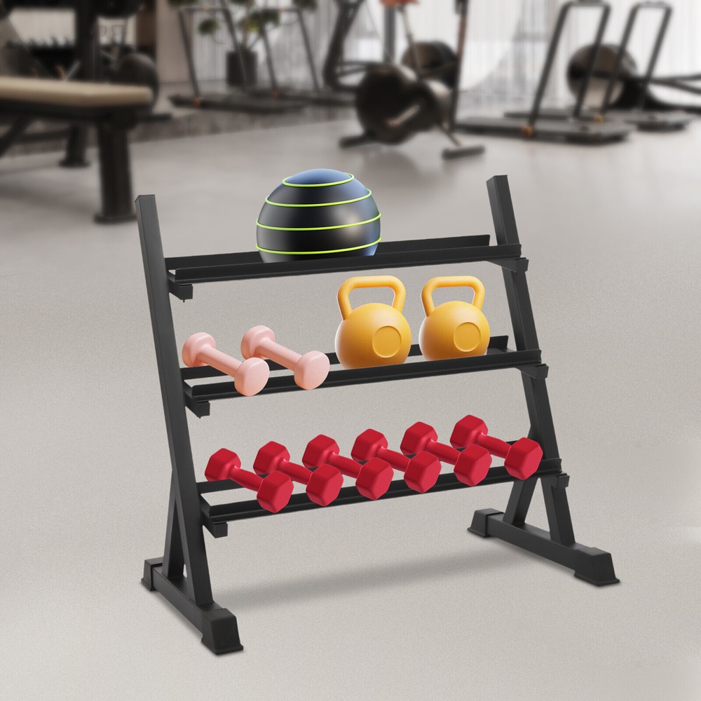 3-tier Dumbbell Display Stand, Organizer Rack for Dumbbells Storage Rack