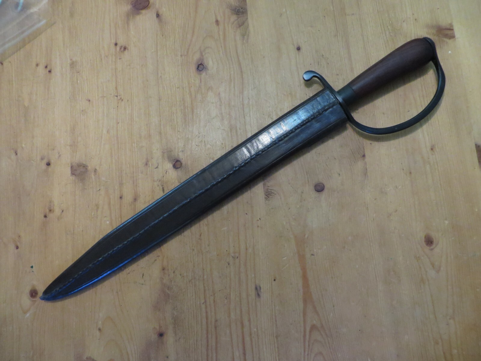 Alabama Confederate Bowie Knife with Leather Sheath, New