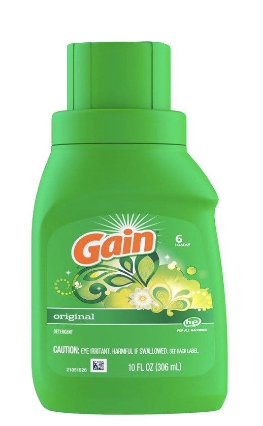 2 Pack Gain Laundry Detergent Liquid, Original, 10 fl oz