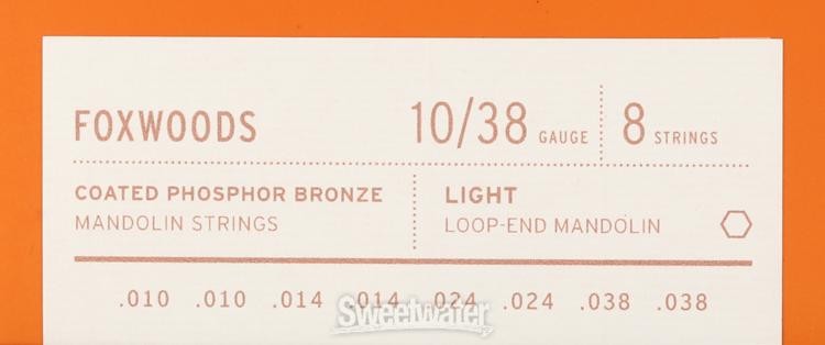 Stringjoy Foxwoods Coated Phosphor Bronze Mandolin Strings - .010 - .038 Light