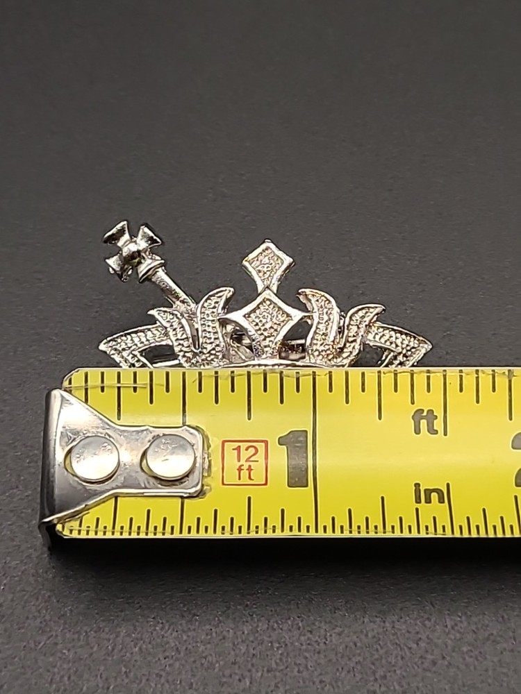 Crown Pin Masonic Silver Tone Vintage.