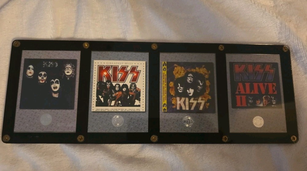 4 KISS PLAQUES MUSIC ROCK CARDS