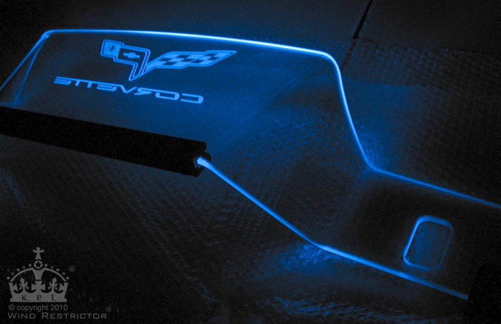 WindRestrictor® Wind Deflector screen blocker for C6 Corvette Convertible blue