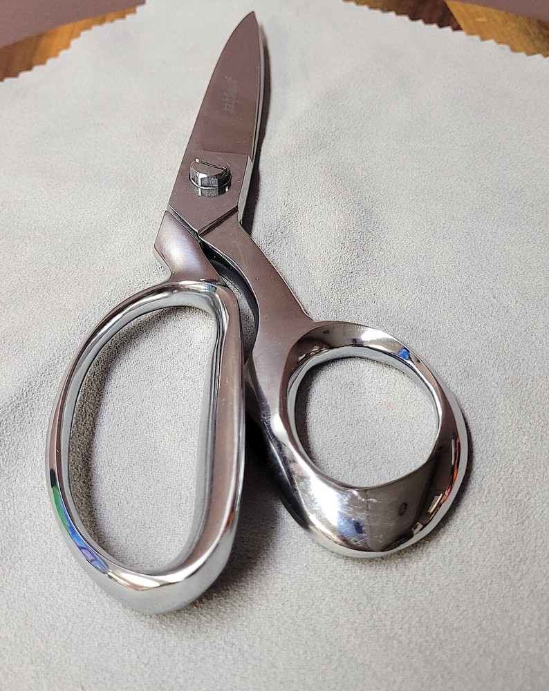 Gingher 10 inch Upholstery Shears Scissors Chrome