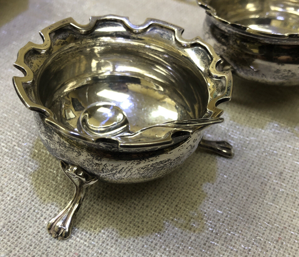 TABLEWARE FOR SPICES 2 pcs. VINTAGE. Silver