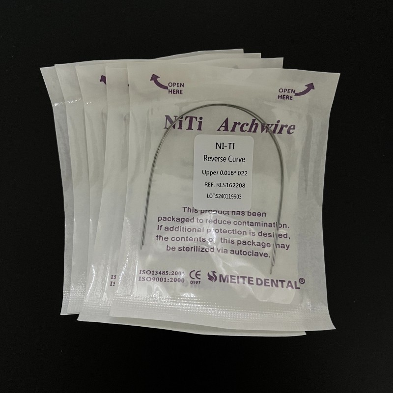 5Packs Dental Super Elastic Reverse Curve Orthodontic Rectangular Arch Wire NiTi