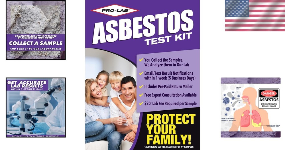 Easy-To-Use Asbestos Testing Kit: 2 Samples with Immediate Online Results
