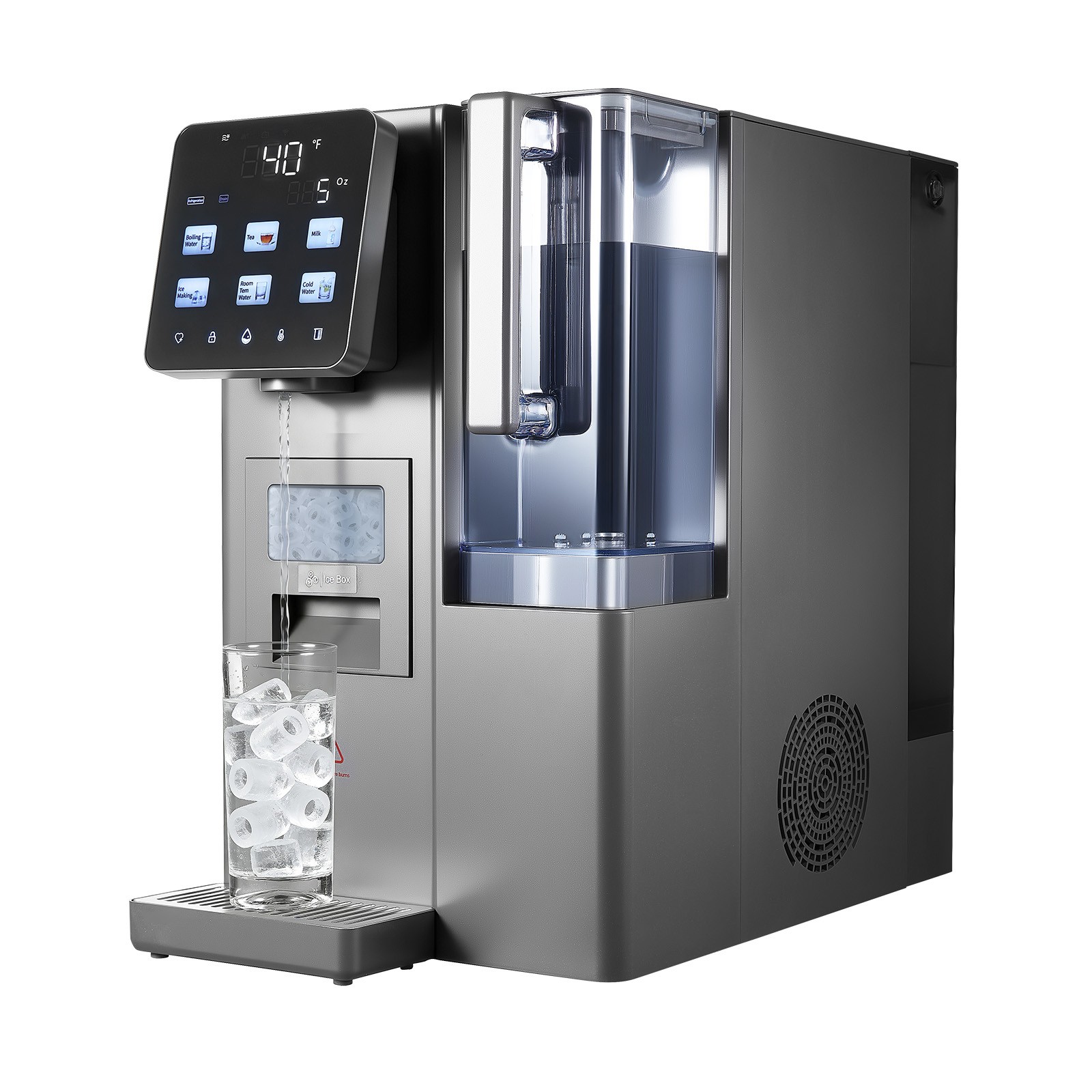 Uimoso 4-in-1 Countertop Ice Maker with Water Filter and Dispenser