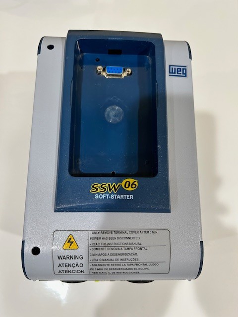 WEG SOFT STARTER SSW06/SSW060010T2257ESZ. 3PH, 220-575VAC, 10AMP. Missing keypad
