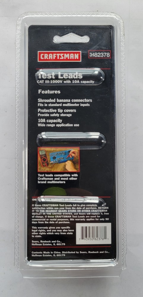 Craftman Multimeter Test Leads 82378