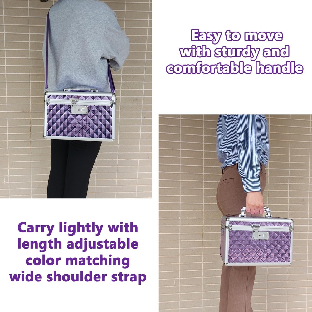 Storage Box with Key Lock, Lockable Medicine Storage Box, Empty First Aid Box...