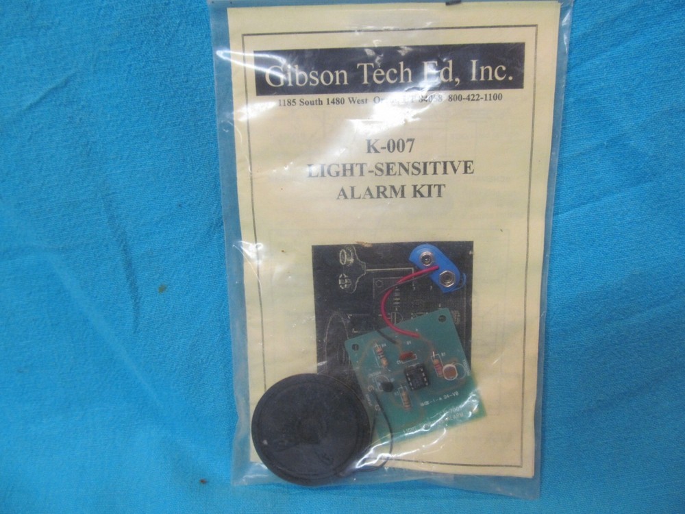 GIBSON TECH ED INC BUILT KIT K-007 LIGHT SENSITIVE ALARM KIT