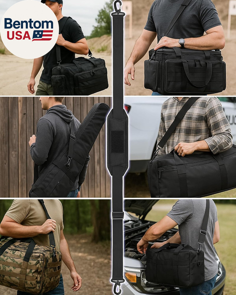 Shoulder Strap Pad for Tactical Pouch, Universal Bag Strap with Detachable Thick