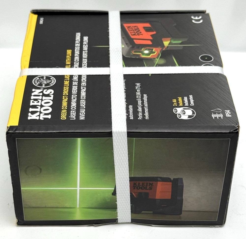 Klein Tools 93MCLPG Compact Green Cross-Line Laser Level w/ Plumb