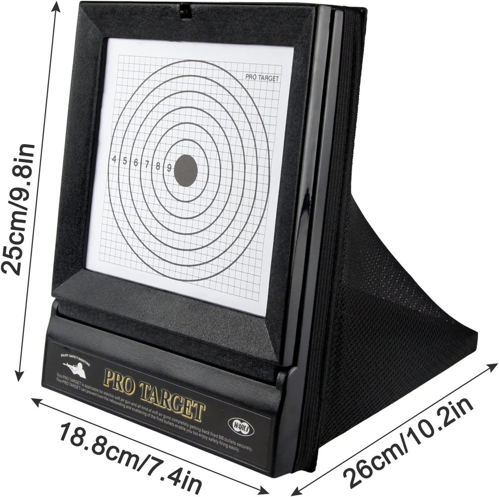 Folding Airsoft Target with Catcher - Perfect for Backyard Shooting Practice