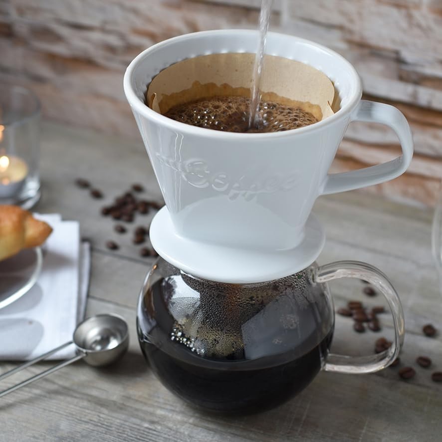 XXL Ceramic Coffee Dripper - Pour Over Brewer