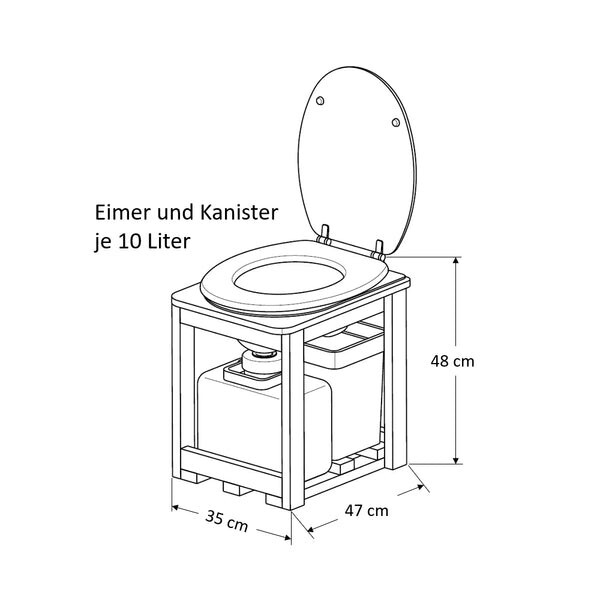 DIY Set Trenntoilette, Selbstbau-Set, Bausatz, 10L Ecoshit