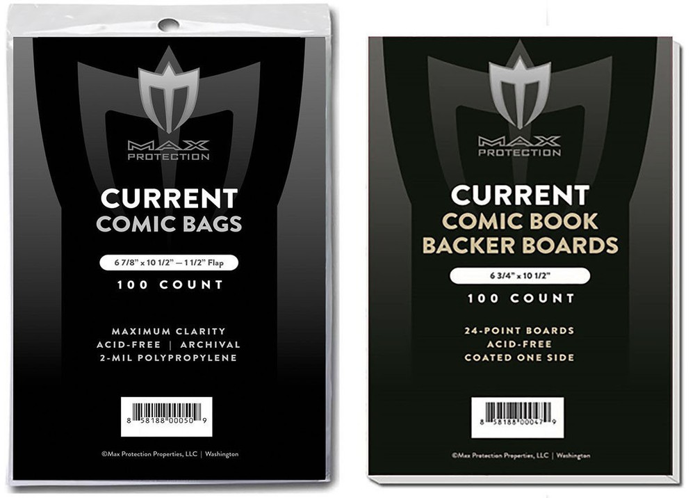 200 Current Comic Bags and Boards NEW Max Modern Archival Book Storage Acid Free