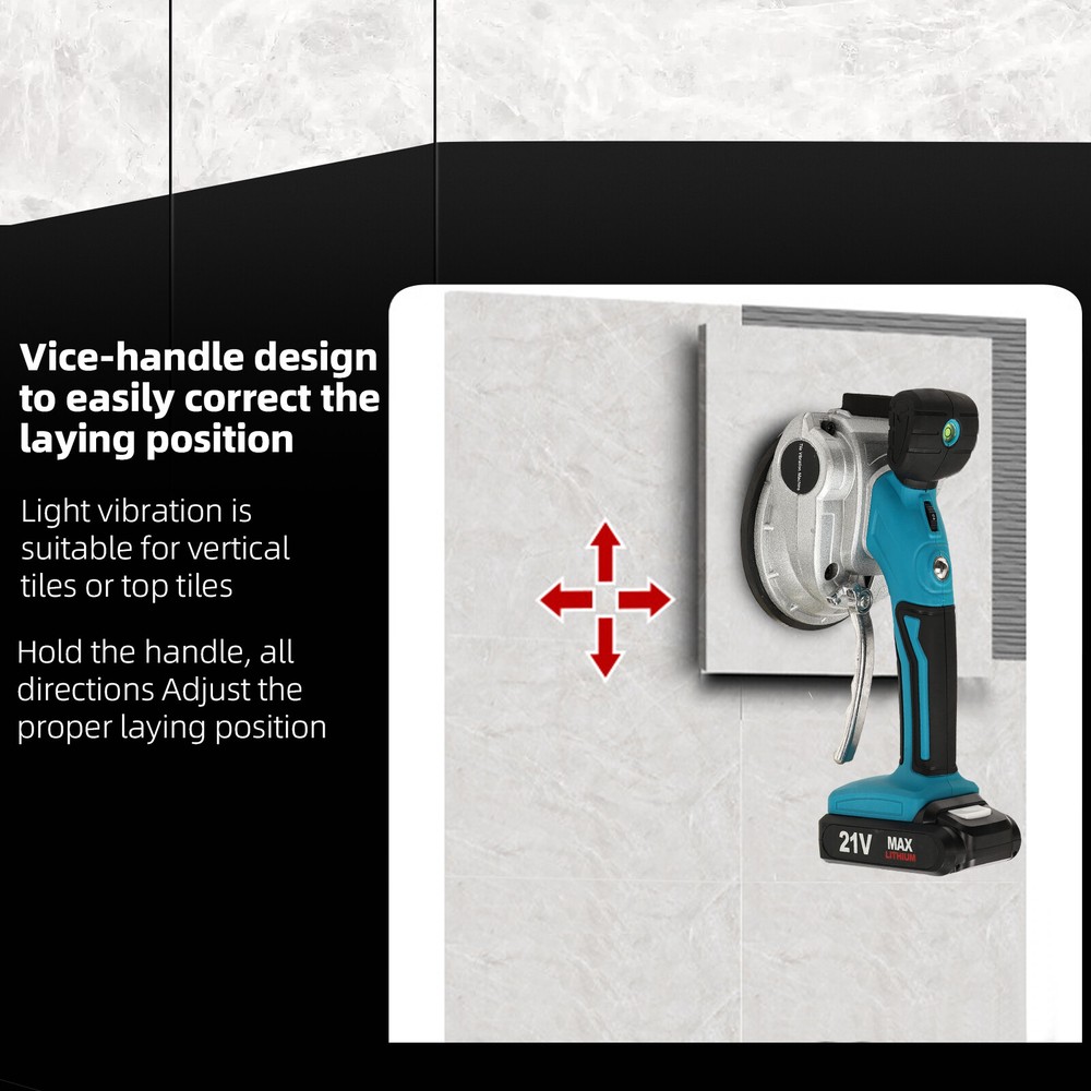 6 Speeds Hand-held Tile Tiling Machine Tile Vibrating Tool Vibrator Suction Cup