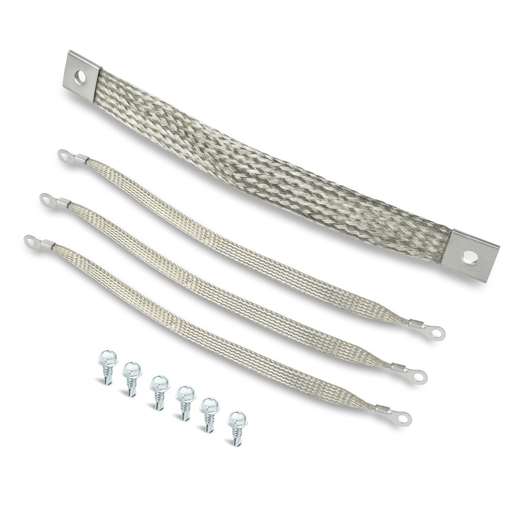 4Pcs Engine Body Frame Braided Ground Strap Kit 40140