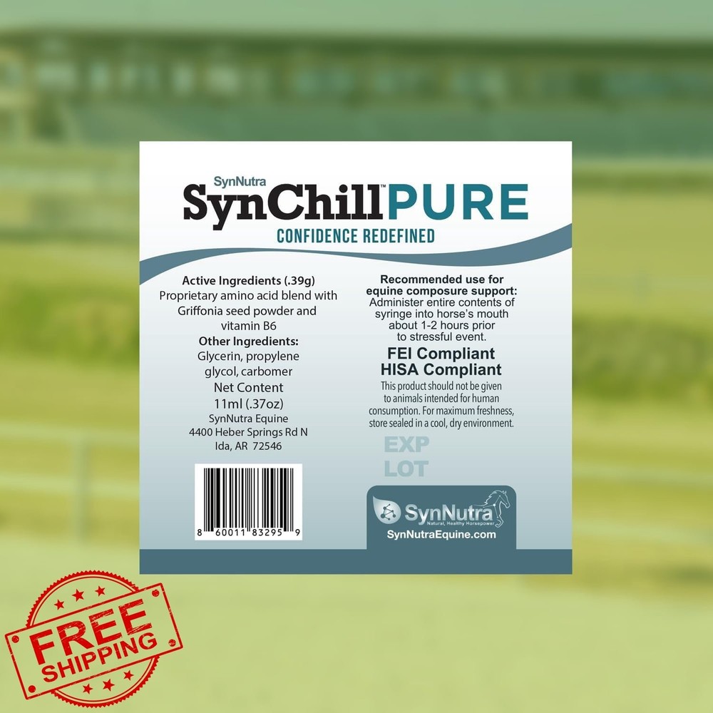 SynNutra SynChill 2 Pack Equine Horse Disposition Support Natural