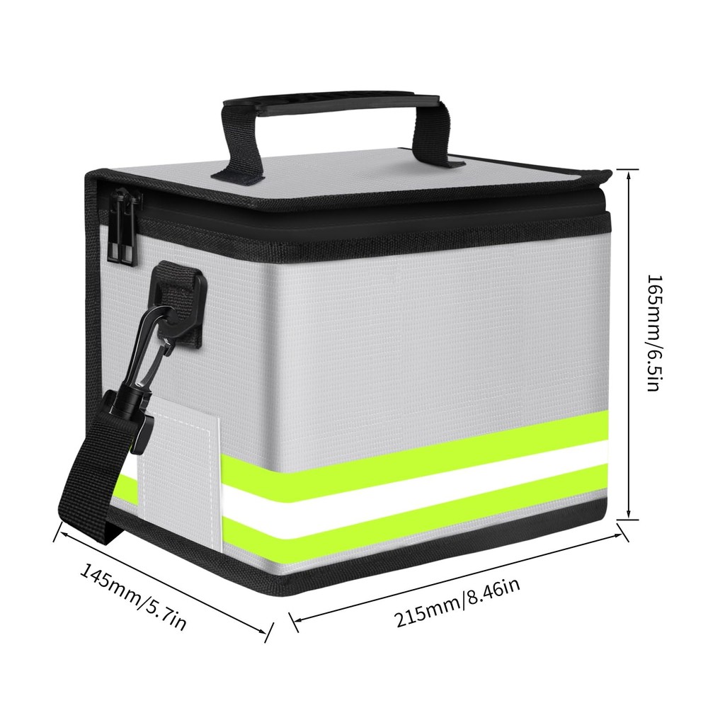 Upgraded Lipo Battery Fireproof Explosionproof Standard Size, Silver White