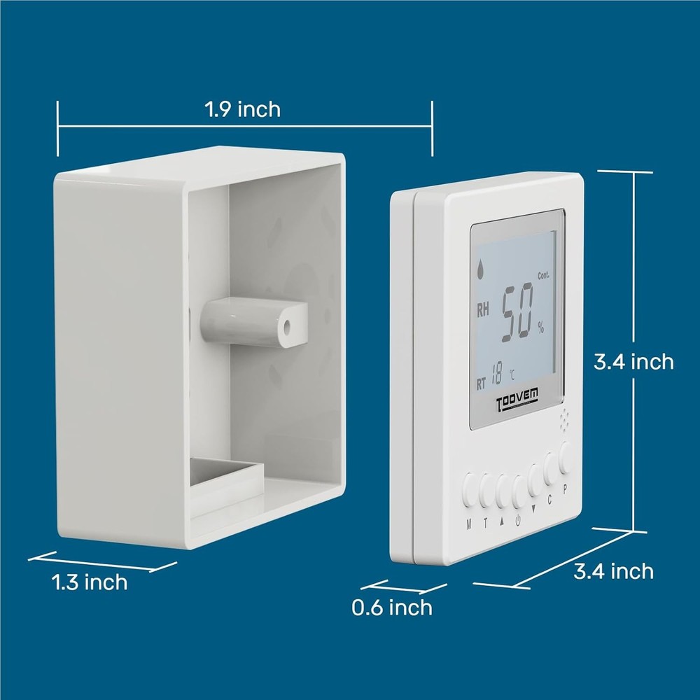 Toovem Remote Controller for ARGENDON Dehumidifier Digital Humidity, Temperature