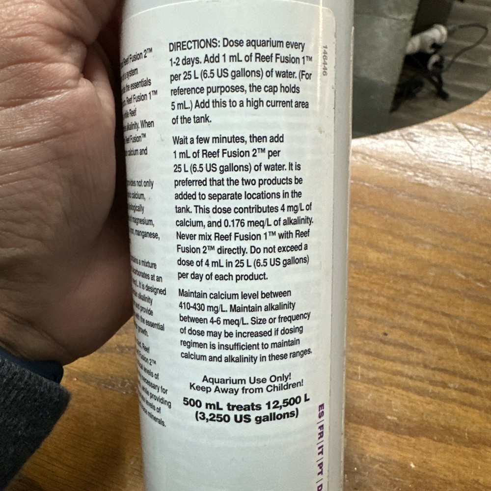 Reef Fusion "2" Two Part Calcium/Buffer System (500 mL) - Seachem