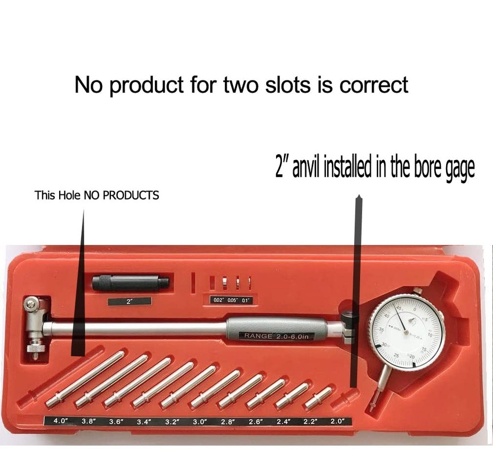 LLDSIMEX 2" - 6" Bore Gauge 0.0005" Increment Set
