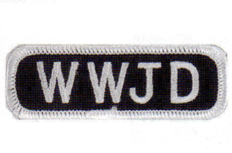 WWJD BIKER VEST PATCH PT413