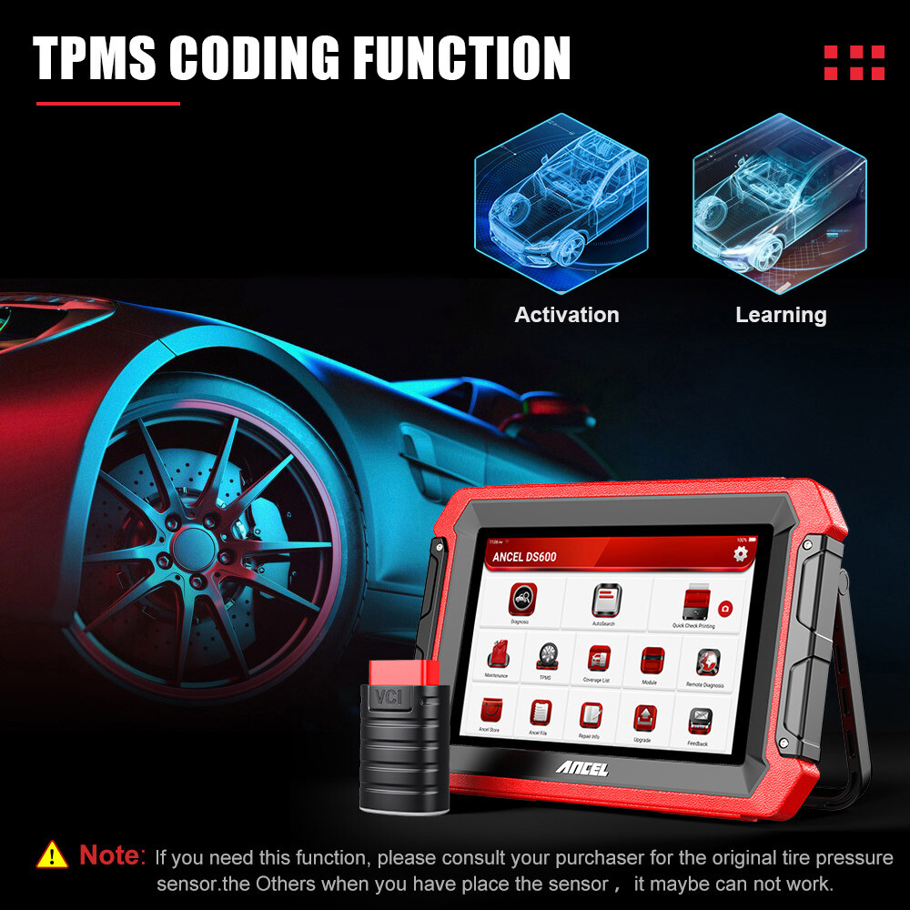 Ancel OBD2 Scanner Bi-directional Auto Diagnostic Tool K-ey ECU Coding TPMS