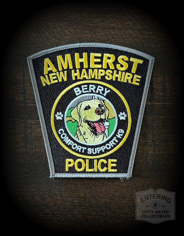 Amherst NH PD Berry The Therapy Dog Patch