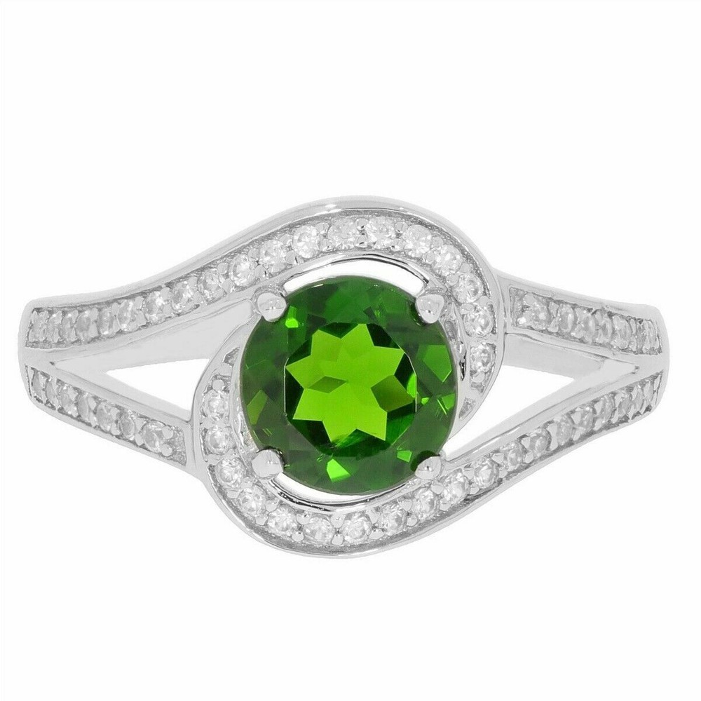 Sterling Silver Semi Mount Ring Setting Round RD 7x7mm Topaz