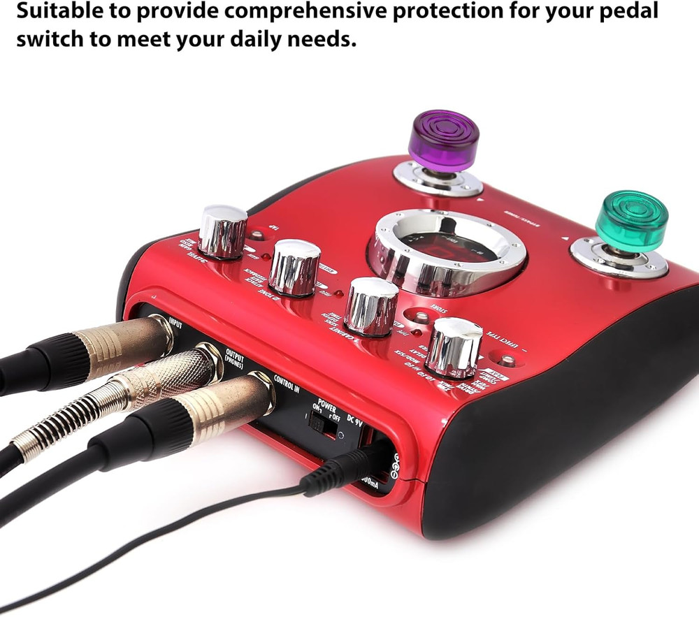 Guitar Pedal Footswitch Toppers - 18 Multi-Colored Button Covers