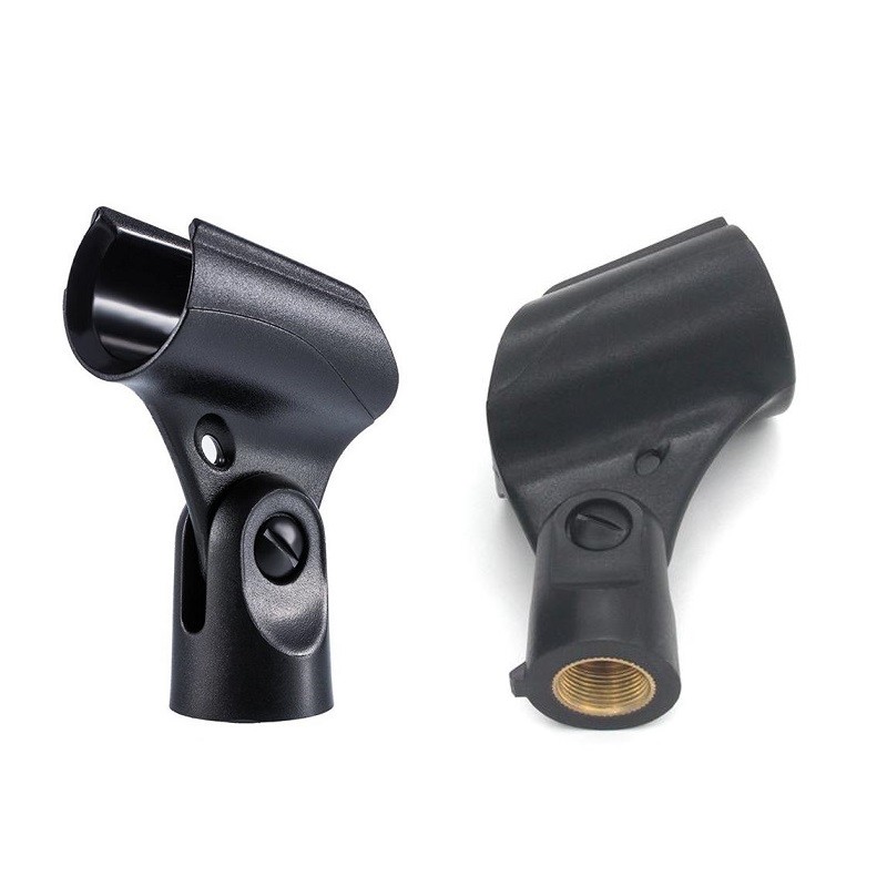 2 Pack Mic Clip Clamp Holder Fit for shure PG58 Vocal Microphone Replacement