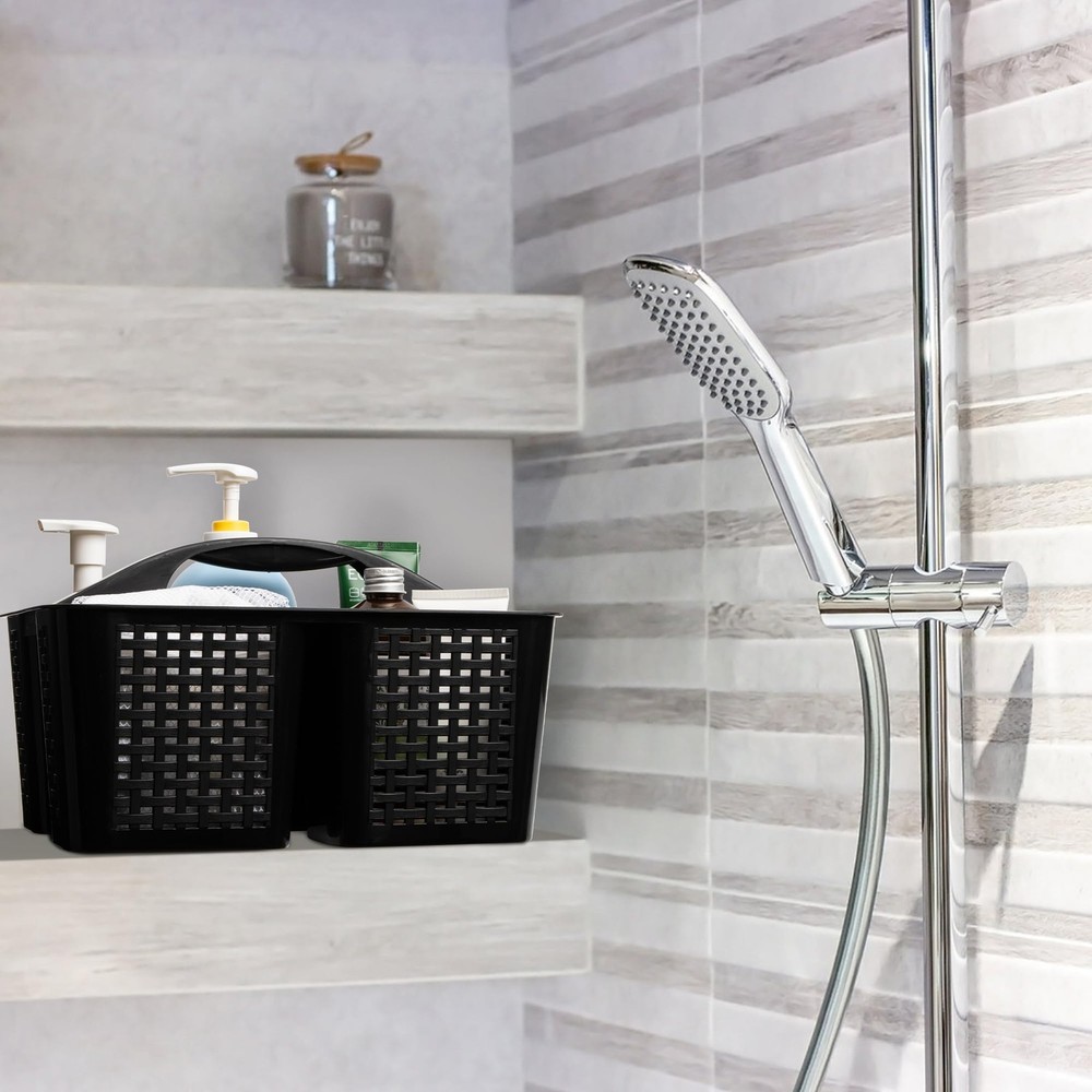 Portable Shower Caddy, Caddy Organizer with Handle, Plastic Shower Basket Hol...
