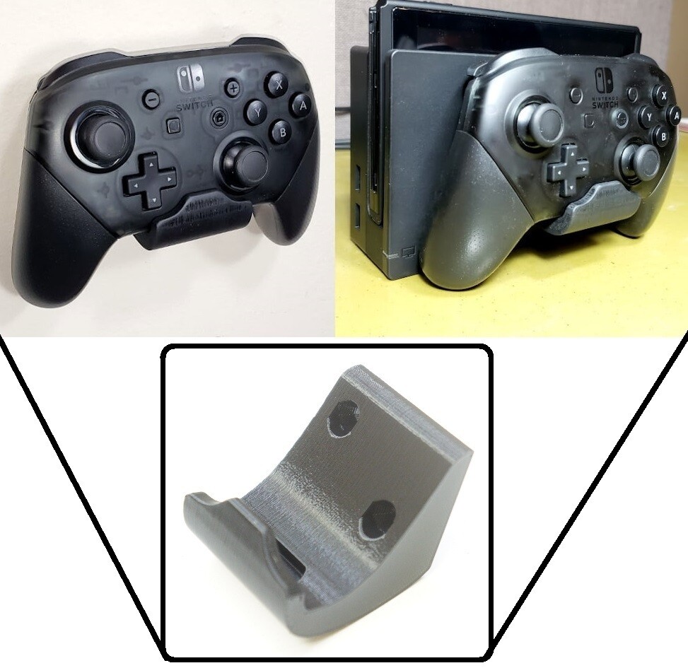 Wall Mount for Nintendo Switch Pro Controller Mountable Gamepad Holder