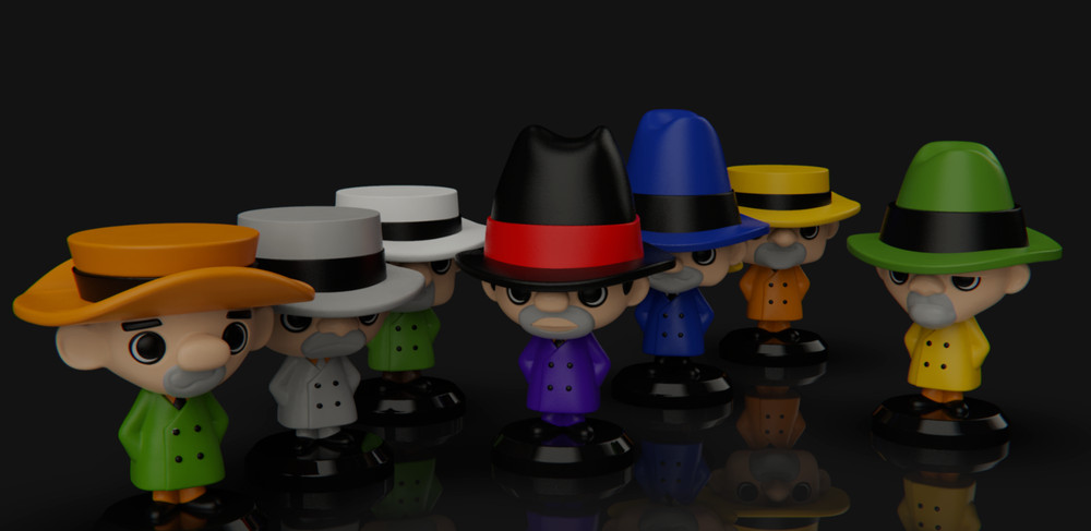 UNPAINTED Wacky Races Bulletproof Bomb Chibi 3d Printed Models