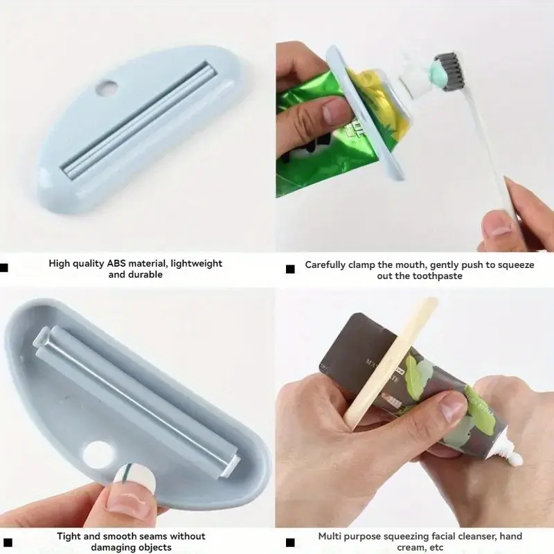 4× Plastic Tube Squeezer Toothpaste Dispenser Holder Rolling Bathroom Extract