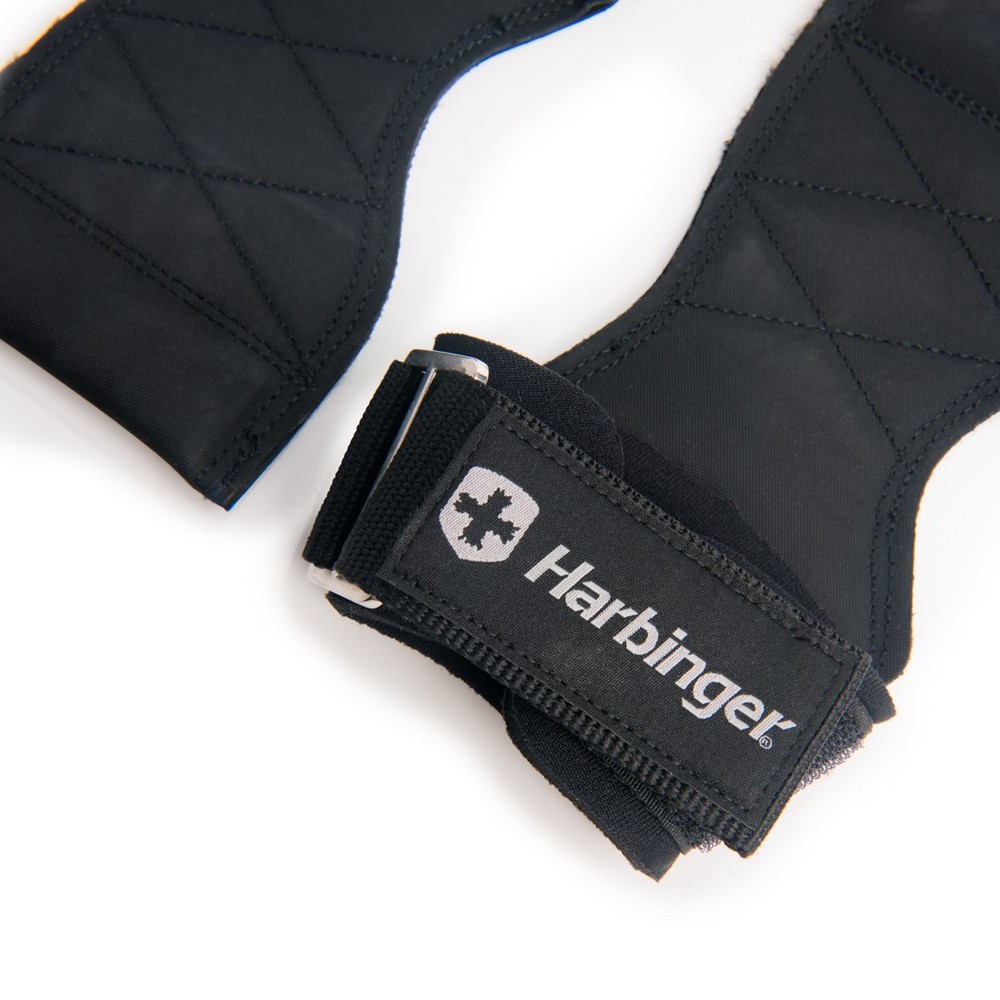 Harbinger Pro Lifting Grips for Weight Lifting, Black