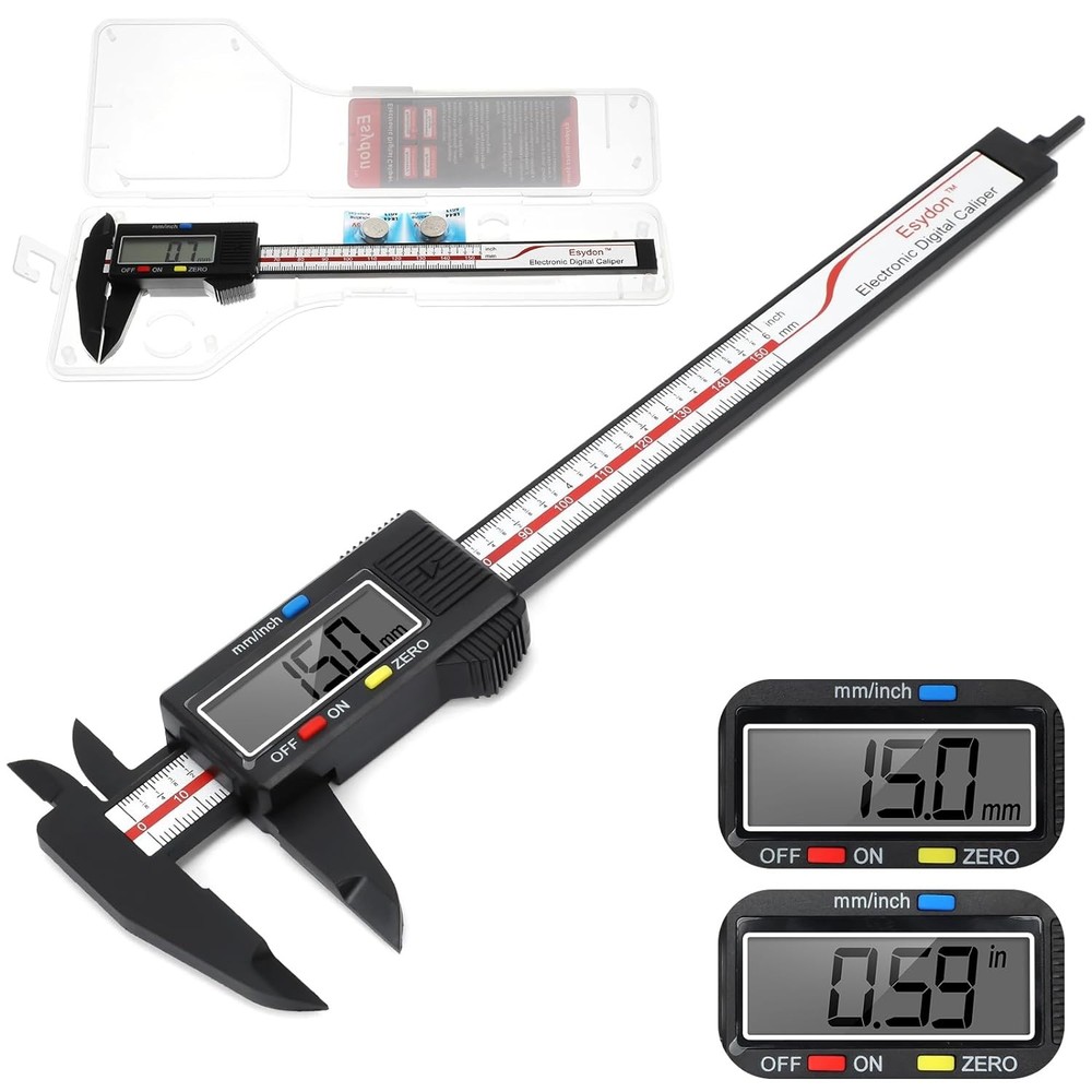 Digital Caliper Measuring Tool Electronic Ruler LCD Screen
