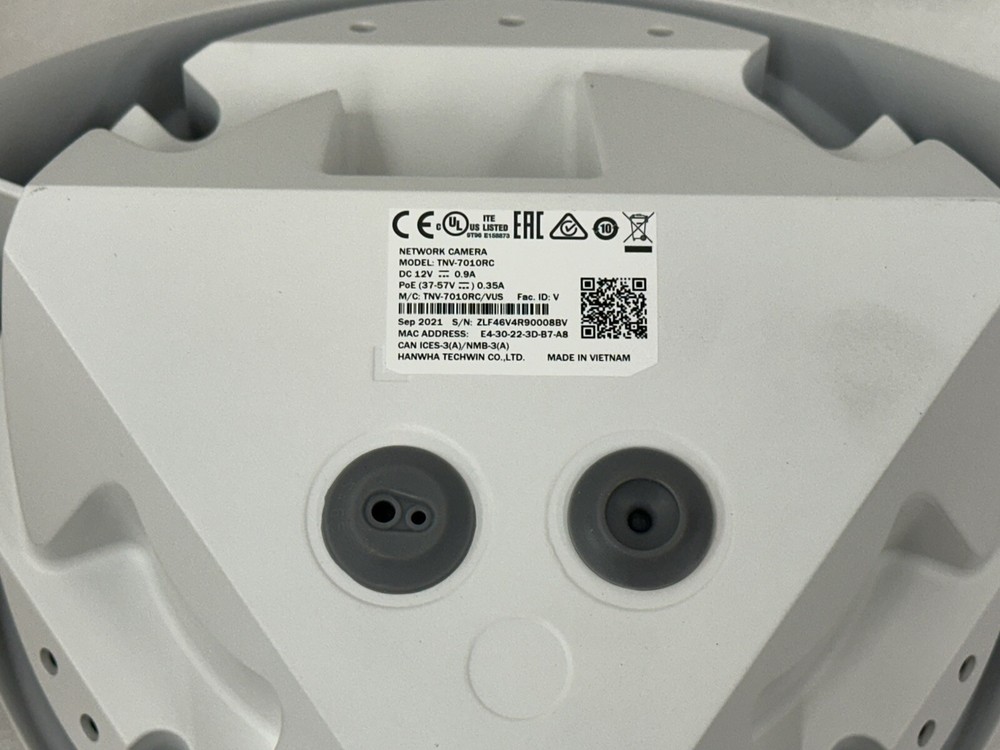 Hanwha Techwin TNV-7010RC 3MP IP Corner Mount Security Camera