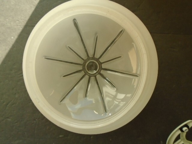 1957 FLYING SAUCER GLOBE ATOMIC STARBURST LGIT SHADE