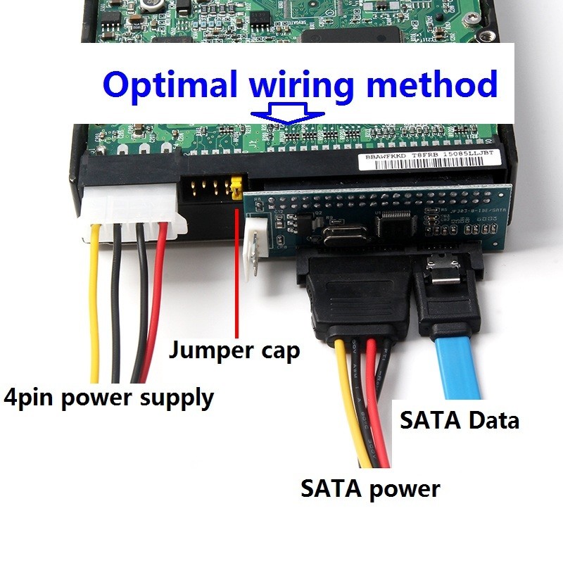 40 Pin Female SATA IDE to 22 Pin Male Adapter PATA 3.5" Card for T1 Converter US