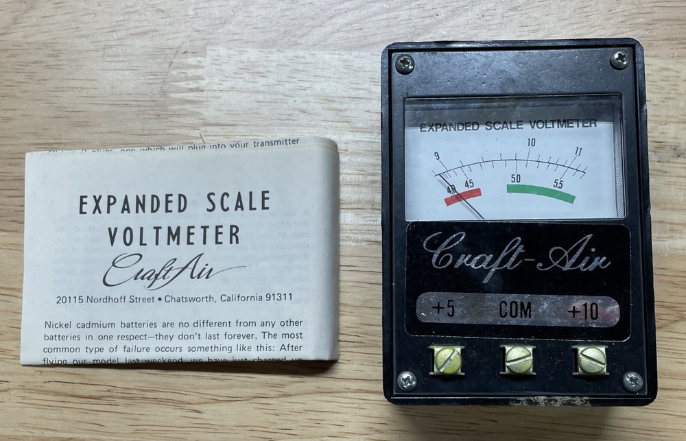 Vintage Craft Air Expanded Scale Voltmeter